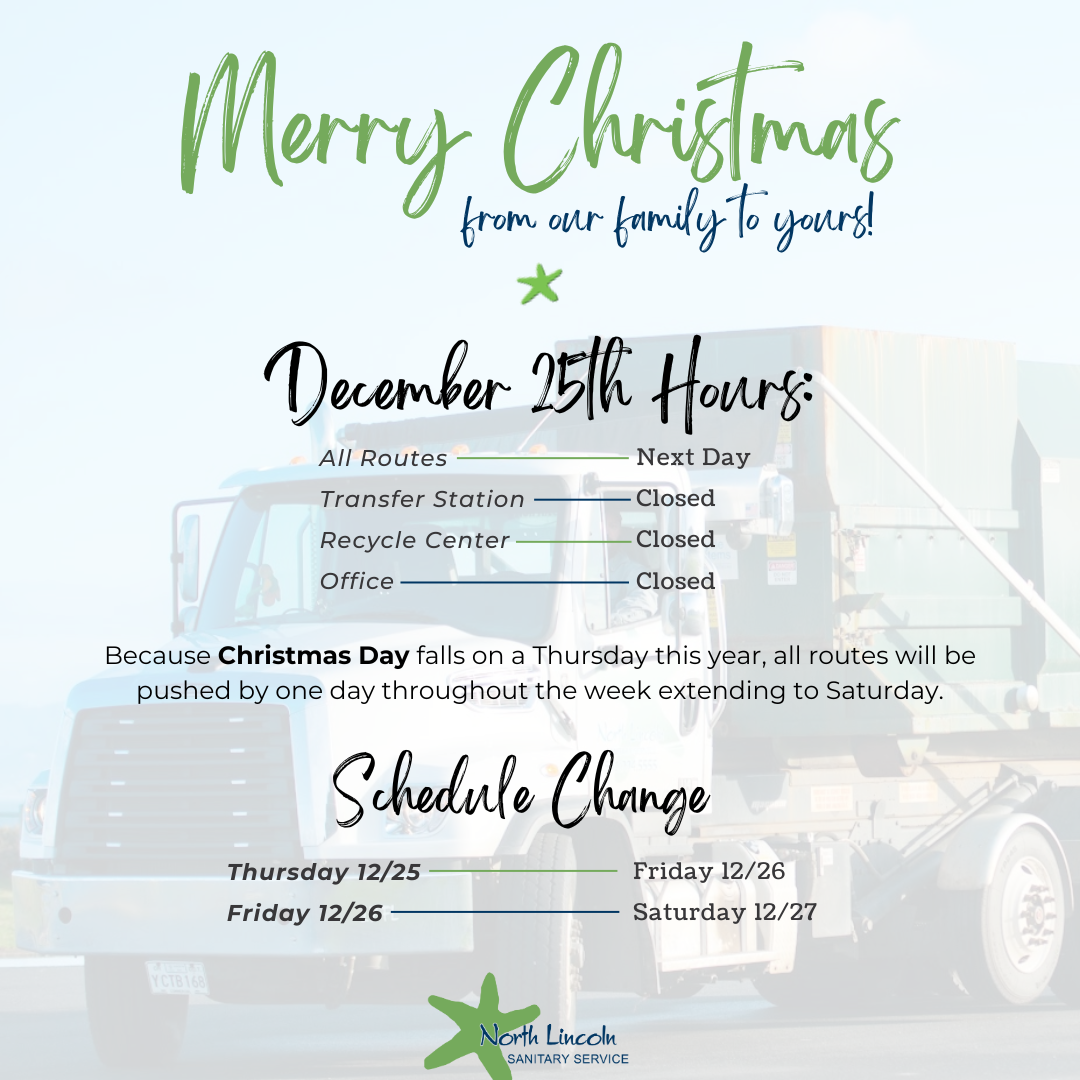 Christmas Schedule Change